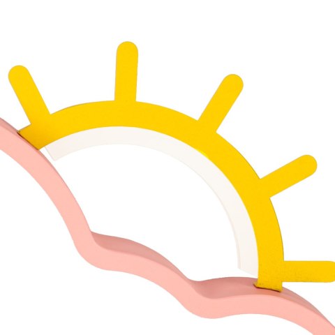 Lampa LED sufitowa plafon do pokoju dziecięcego ściemniana LUMELA + pilot chmurka różowa