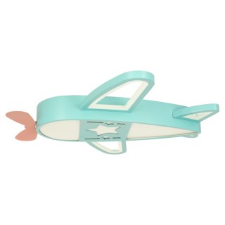 Lampa LED sufitowa plafon do pokoju dziecięcego ściemniana LUMELA + pilot samolot