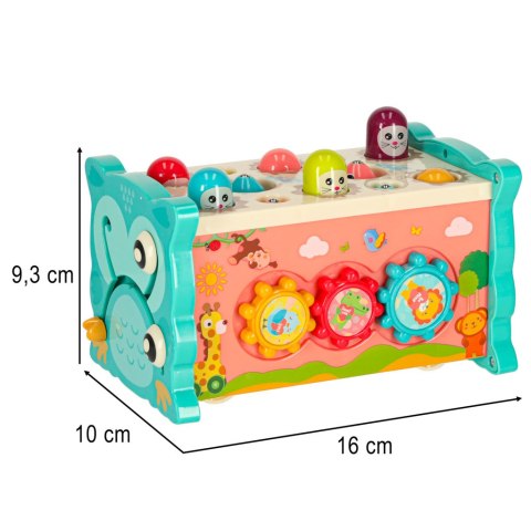 Zabawka sensoryczna wbijak dla niemowląt 8w1 Bibi-inn niebieska