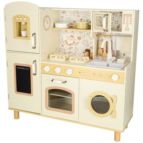 Kuchnia dla dzieci drewniana kran z wodą dźwięki światła 90cm