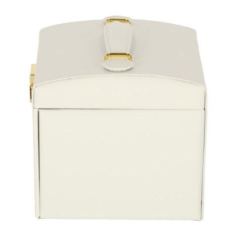 Szkatułka kuferek na biżuterię z szufladami biała