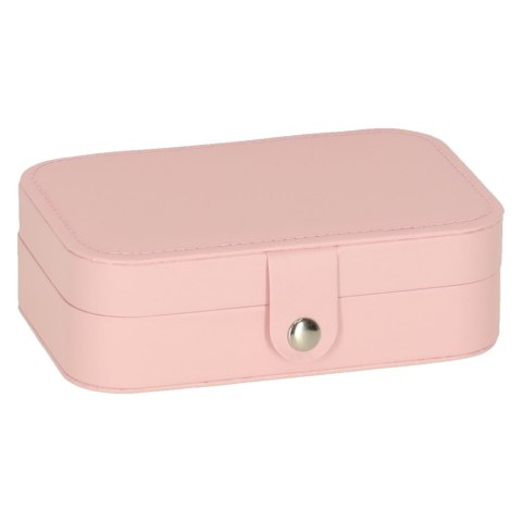 Szkatułka pudełko na biżuterię organizer różowy