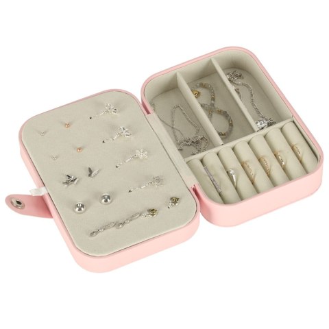 Szkatułka pudełko na biżuterię organizer różowy