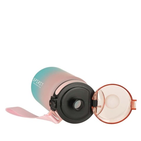 Butelka na wodę bidon z ustnikiem sportowy BPA FREE 600ml różowo-niebieski