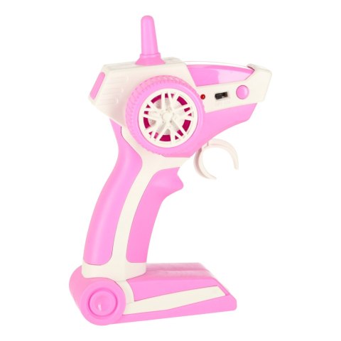 Kamper zdalnie sterowany na pilota samochód kempingowy auto 2,4GHz dźwięki światła akcesoria różowy