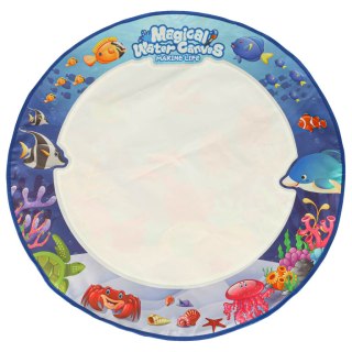 Mata wodna do malowania rysowania wodą mazaki pieczątki szablony wałek okrągła 80cm wodny świat