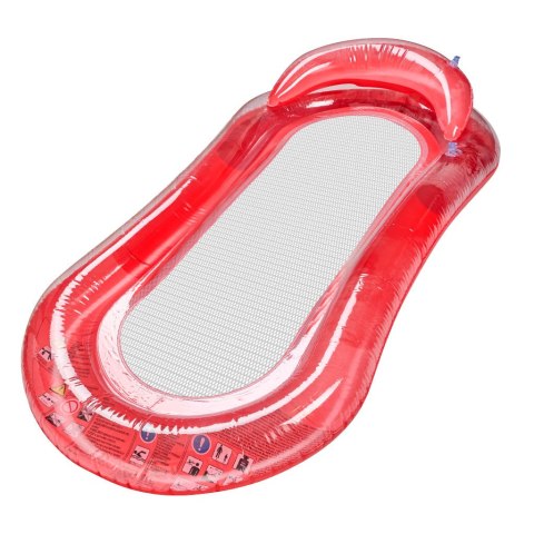 Materac dmuchany do pływania basenu wodny z siatką czerwony BESTWAY 43103