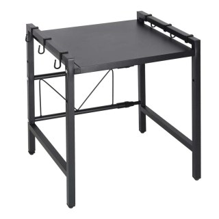 Półka kuchenna nad mikrofalówkę organizer regulowany metalowy 6 wieszaków