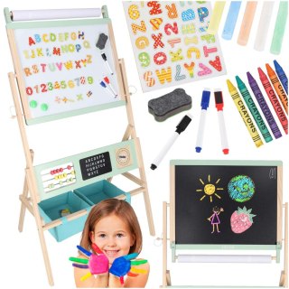 Tablica magnetyczna kredowa dwustronna LULILO Kredo kredy markery magnesy kosze