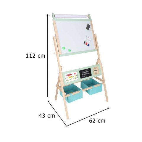 Tablica magnetyczna kredowa dwustronna LULILO Kredo kredy markery magnesy kosze