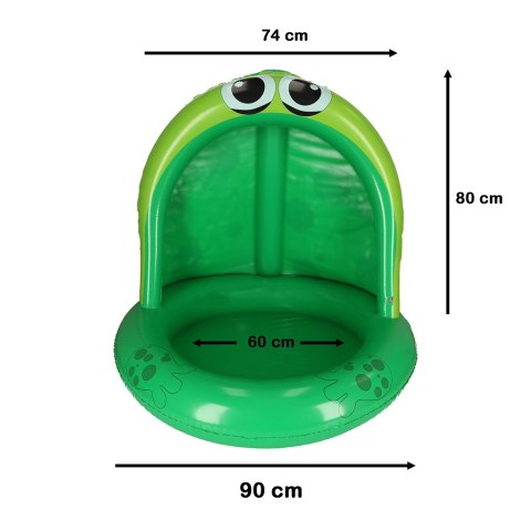 Basen dmuchany dla dziecka brodzik z daszkiem żaba 95cm Basen dmuchany dla dziecka brodzik z daszkiem żaba 95cm